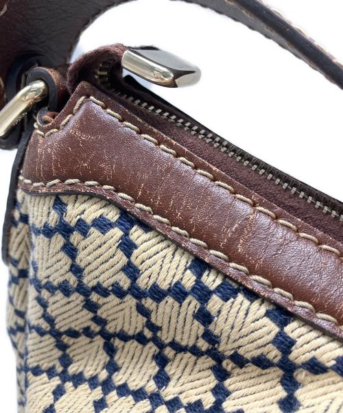GUCCI（グッチ）GUCCI (グッチ) GUCCI　ディアマンテ　スーキー　ハンドバッグ ベージュ×ネイビーの古着・服飾アイテム