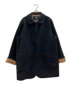 BURBERRYバーバリー）の古着「ステンカラーコート」｜ブラック