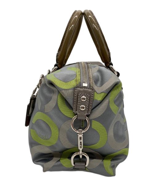 COACH（コーチ）COACH (コーチ) COACH　2WAYバッグ ライトグレー×グリーンの古着・服飾アイテム