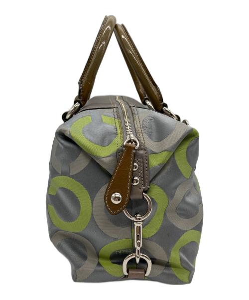COACH（コーチ）COACH (コーチ) COACH　2WAYバッグ ライトグレー×グリーンの古着・服飾アイテム