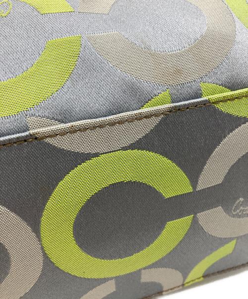 COACH（コーチ）COACH (コーチ) COACH　2WAYバッグ ライトグレー×グリーンの古着・服飾アイテム