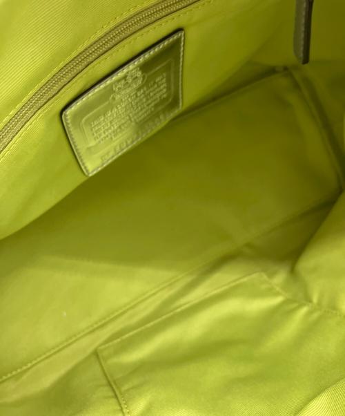 COACH（コーチ）COACH (コーチ) COACH　2WAYバッグ ライトグレー×グリーンの古着・服飾アイテム
