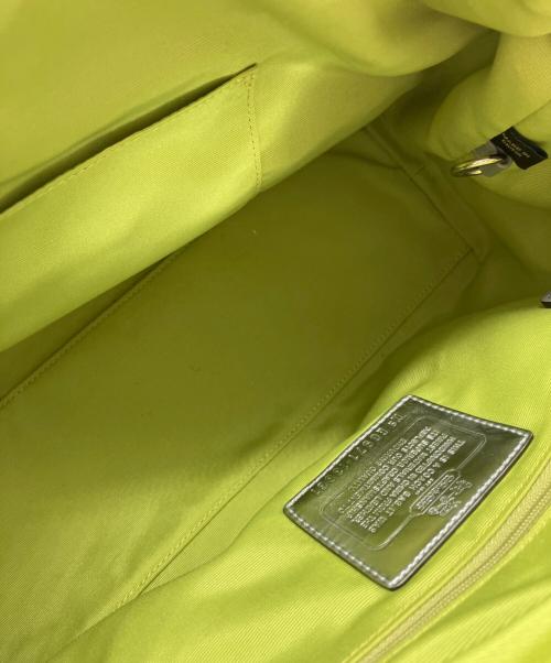 COACH（コーチ）COACH (コーチ) COACH　2WAYバッグ ライトグレー×グリーンの古着・服飾アイテム