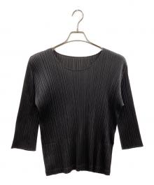 PLEATS PLEASE（プリーツプリーズ）の古着「PLEATS PLEASE　長袖カットソー」｜ブラック