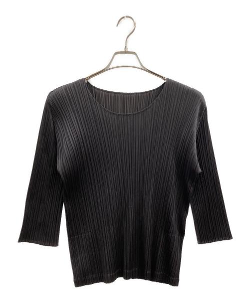 PLEATS PLEASE（プリーツプリーズ）PLEATS PLEASE (プリーツプリーズ) PLEATS PLEASE　長袖カットソー ブラック サイズ:4の古着・服飾アイテム