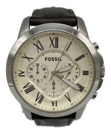 FOSSIL（フォッシル）の古着「FOSSIL　クロノグラフ」｜ホワイト