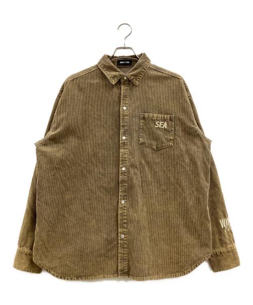 WIND AND SEA（ウィンダンシー）WIND AND SEA (ウィンダンシー) コーデュロイシャツ ブラウン サイズ:Sの古着・服飾アイテム