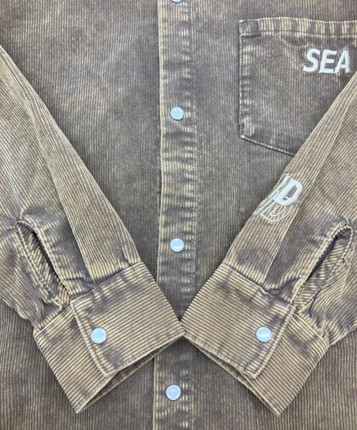 WIND AND SEA（ウィンダンシー）WIND AND SEA (ウィンダンシー) コーデュロイシャツ ブラウン サイズ:Sの古着・服飾アイテム