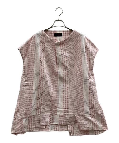 MOYURU（モユル）MOYURU (モユル) ノースリーブブラウス レッド サイズ:MLの古着・服飾アイテム