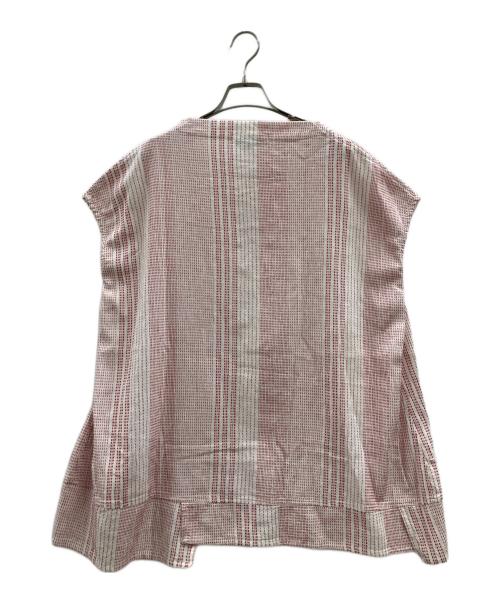 MOYURU（モユル）MOYURU (モユル) ノースリーブブラウス レッド サイズ:MLの古着・服飾アイテム