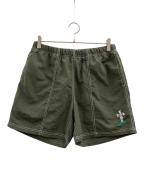 Quiksilver×DOG TOWNクイックシルバー×ドッグ タウン）の古着「DTQS NYLON SHORTS」｜カーキ