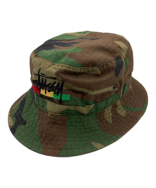 stussy（ステューシー）stussy (ステューシー) バケットハット オリーブの古着・服飾アイテム