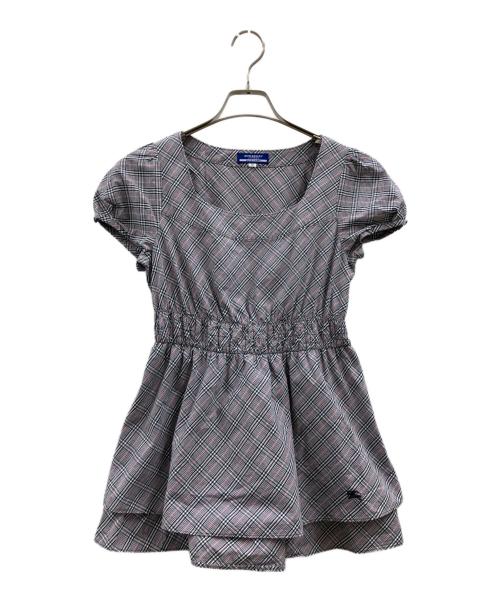 BURBERRY BLUE LABEL（バーバリー ブルー レーベル）BURBERRY BLUE LABEL (バーバリー ブルー レーベル) BURBERRY BLUE LABEL　半袖ブラウス ブラック サイズ:38の古着・服飾アイテム