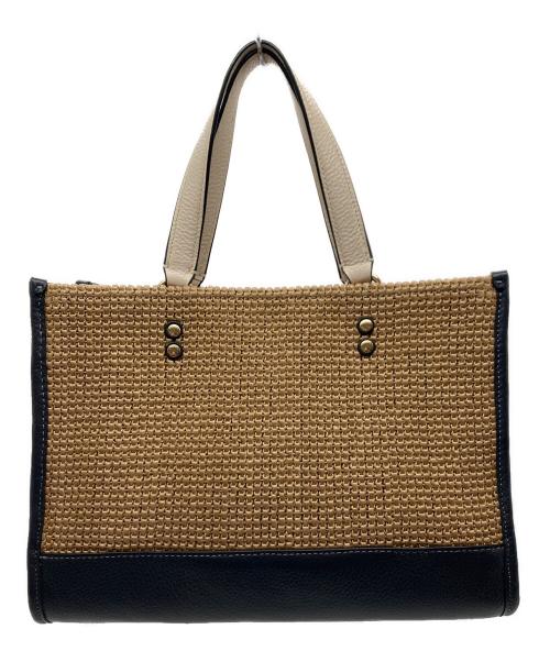 COACH（コーチ）COACH (コーチ) デンプシー キャリーオール ウィズ コーチ パッチ ナチュラル×ネイビーの古着・服飾アイテム