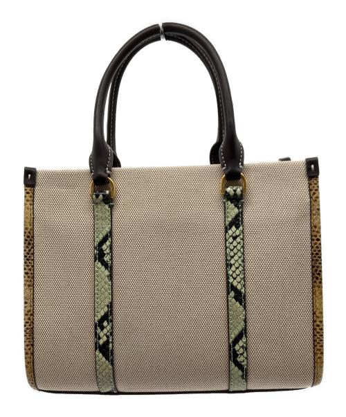TORY BURCH（トリーバーチ）TORY BURCH (トリーバーチ) Blake Canvas Embossed Small ベージュの古着・服飾アイテム