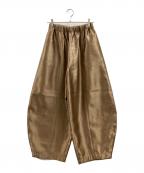 HeRIN.CYEヘリンドットサイ）の古着「Shiny cocoon pants」｜ブラウン