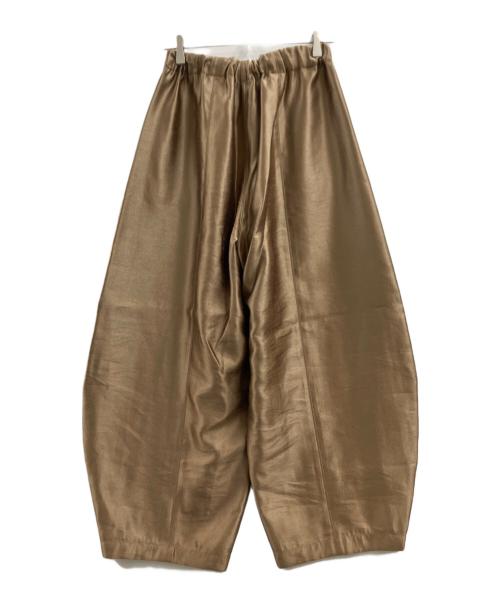 HeRIN.CYE（ヘリンドットサイ）HeRIN.CYE (ヘリンドットサイ) Shiny cocoon pants ブラウン サイズ:FREEの古着・服飾アイテム