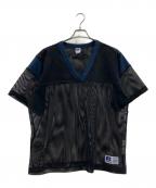 moussy×RUSSELL ATHLETICマウジー×ラッセルアスレチック）の古着「メッシュゲームシャツ」｜ブラック×ネイビー
