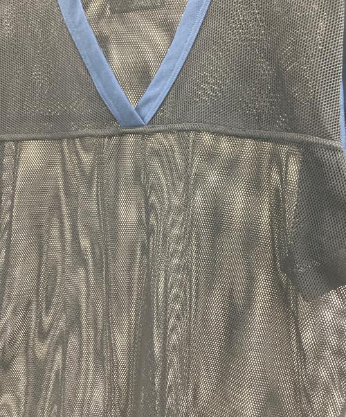 moussy（マウジー）moussy (マウジー) RUSSELL ATHLETIC (ラッセルアスレチック) メッシュゲームシャツ ブラック×ネイビー サイズ:FREEの古着・服飾アイテム