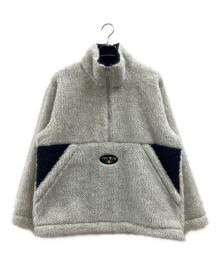 COTTON PAN（コットンパン）の古着「ハーフジップボアジャケット」｜ホワイト