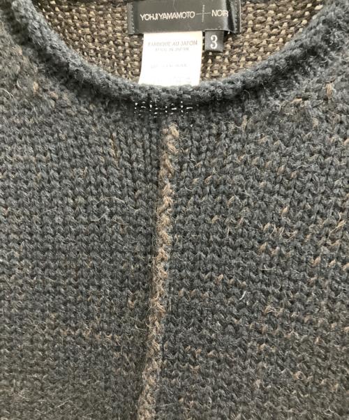 yohji yamamoto+noir（ヨウジヤマモトプリュスノアール）yohji yamamoto+Noir (ヨウジヤマモトプリュスノアール) 厚手ニット ブラック サイズ:3の古着・服飾アイテム