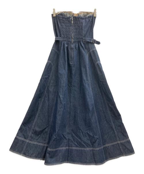 CASA FLINE（カーサフライン）CASA FLINE (カーサフライン) フロントホックデニムロングワンピース インディゴ サイズ:FREEの古着・服飾アイテム