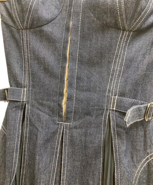 CASA FLINE（カーサフライン）CASA FLINE (カーサフライン) フロントホックデニムロングワンピース インディゴ サイズ:FREEの古着・服飾アイテム