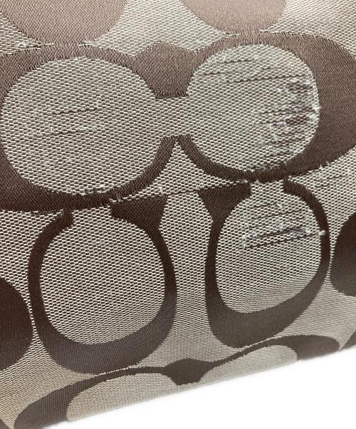 COACH（コーチ）COACH (コーチ) ショルダーバッグ ベージュ×ボルドーの古着・服飾アイテム