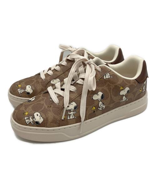 COACH（コーチ）COACH (コーチ) PEANUTS (ピーナッツ) COACH 	PEANUTS スニーカー ベージュ サイズ:25.5㎝の古着・服飾アイテム