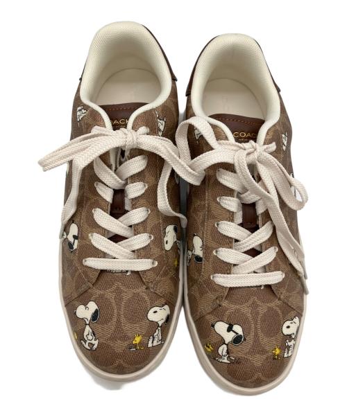 COACH（コーチ）COACH (コーチ) PEANUTS (ピーナッツ) COACH 	PEANUTS スニーカー ベージュ サイズ:25.5㎝の古着・服飾アイテム