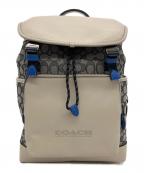 COACHコーチ）の古着「COACH　リュック」｜ベージュ×ネイビー