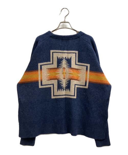 PENDLETON（ペンドルトン）PENDLETON (ペンドルトン) ワイドＶネックカーディガン ネイビー サイズ:FREEの古着・服飾アイテム