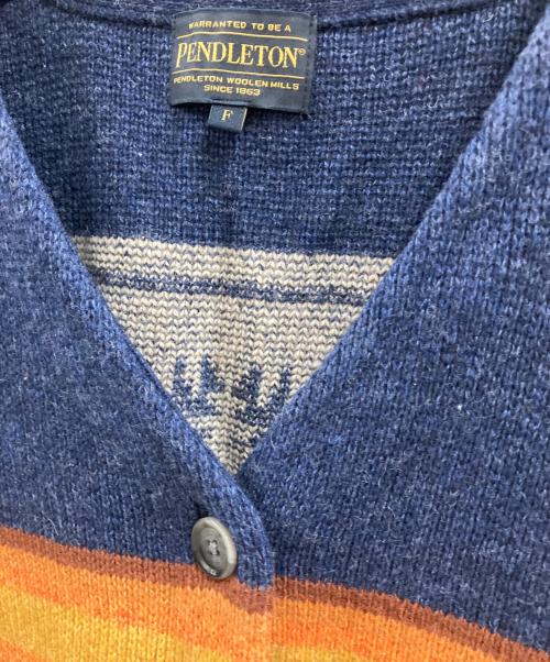PENDLETON（ペンドルトン）PENDLETON (ペンドルトン) ワイドＶネックカーディガン ネイビー サイズ:FREEの古着・服飾アイテム