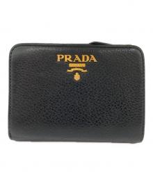 PRADA（プラダ）の古着「2つ折り財布」｜ブラック×レッド
