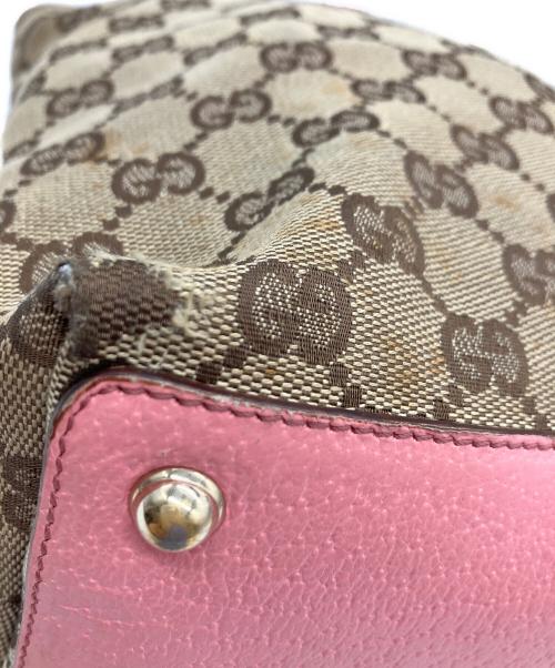 GUCCI（グッチ）GUCCI (グッチ) GUCCI　トートバッグ ベージュ×ピンクの古着・服飾アイテム