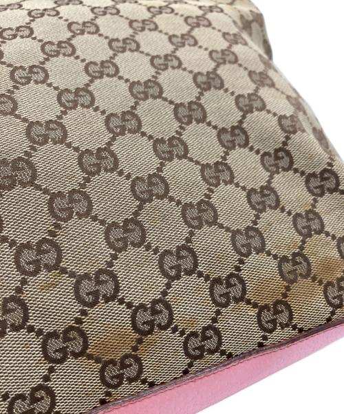 GUCCI（グッチ）GUCCI (グッチ) GUCCI　トートバッグ ベージュ×ピンクの古着・服飾アイテム