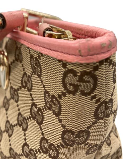GUCCI（グッチ）GUCCI (グッチ) GUCCI　トートバッグ ベージュ×ピンクの古着・服飾アイテム