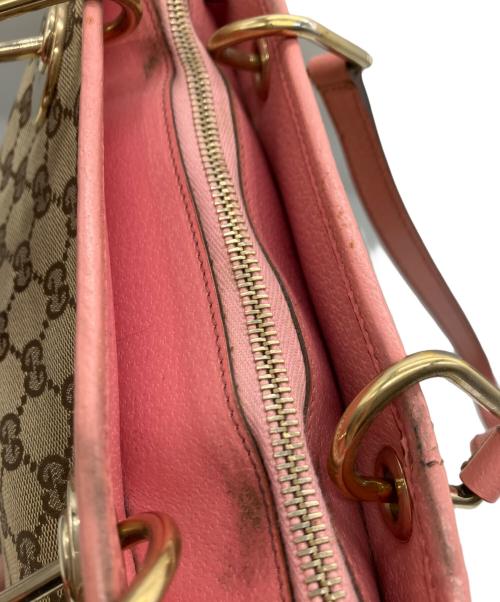 GUCCI（グッチ）GUCCI (グッチ) GUCCI　トートバッグ ベージュ×ピンクの古着・服飾アイテム