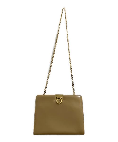 Salvatore Ferragamo（サルヴァトーレ フェラガモ）Salvatore Ferragamo (サルヴァトーレ フェラガモ) Salvatore Ferragamo　チェーンショルダーバッグ ベージュの古着・服飾アイテム