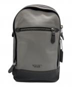 COACHコーチ）の古着「COACH　ボディバッグ」｜グレー×ブラック