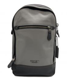 COACH（コーチ）の古着「COACH　ボディバッグ」｜グレー×ブラック