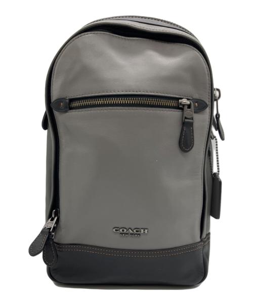 COACH（コーチ）COACH (コーチ) COACH　ボディバッグ グレー×ブラックの古着・服飾アイテム