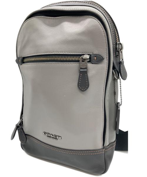 COACH（コーチ）COACH (コーチ) COACH　ボディバッグ グレー×ブラックの古着・服飾アイテム