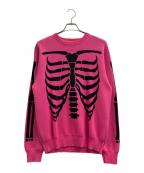 SUPREMEシュプリーム）の古着「Bones Sweater」｜ショッキングピンク
