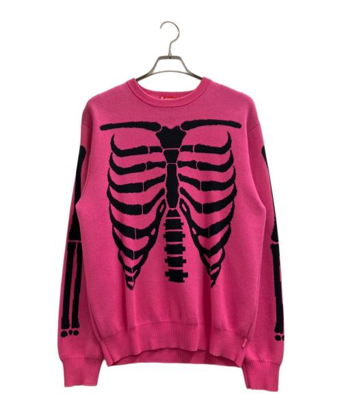 SUPREME（シュプリーム）Supreme (シュプリーム) Bones Sweater ショッキングピンク サイズ:Mの古着・服飾アイテム