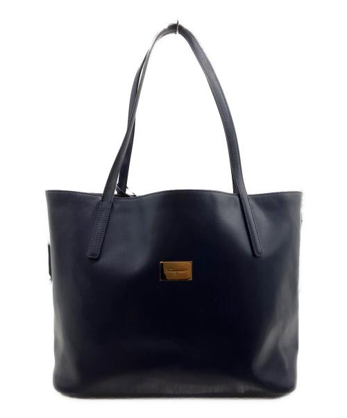 Salvatore Ferragamo（サルヴァトーレ フェラガモ）Salvatore Ferragamo (サルヴァトーレ フェラガモ) Salvatore Ferragamo　トートバッグ ネイビーの古着・服飾アイテム