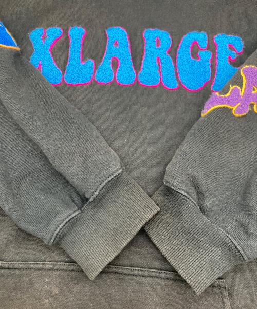 X-LARGE（エクストララージ）X-LARGE (エクストララージ) フラワープルオーバーパーカー ブラック サイズ:Lの古着・服飾アイテム