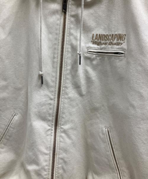 HUF（ハフ）HUF (ハフ) LANDSCAPING HOODED JACKET ホワイト サイズ:Lの古着・服飾アイテム