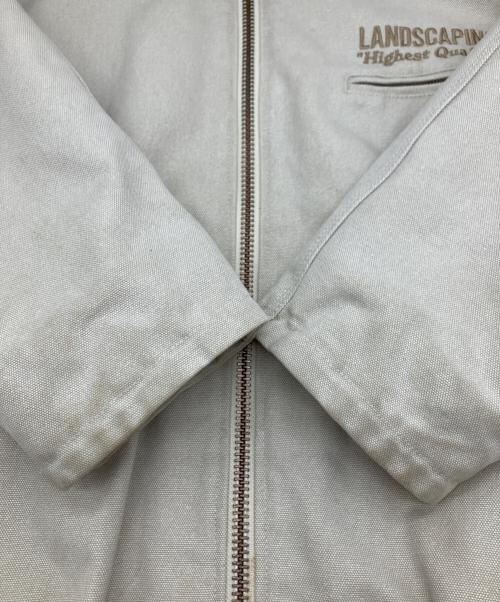 HUF（ハフ）HUF (ハフ) LANDSCAPING HOODED JACKET ホワイト サイズ:Lの古着・服飾アイテム