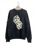 stussyステューシー）の古着「DICE MOHAIR SWEATER」｜ブラック